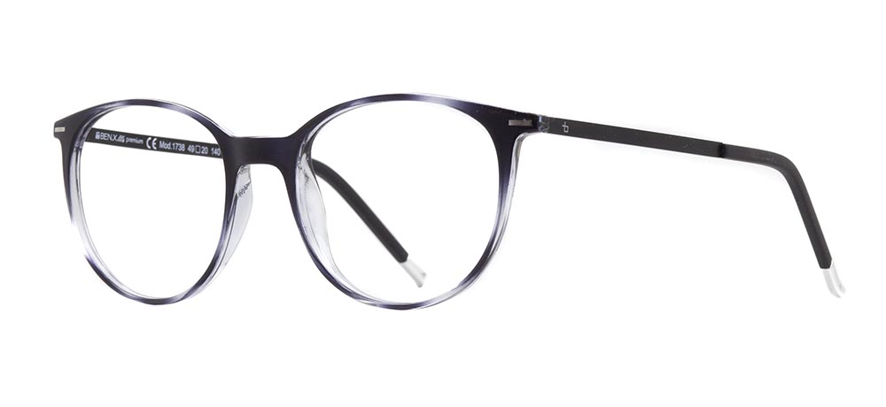 BENX PREMIUM Eyeglasses Teenage Man,Woman,Unisex Oval Full-Rimmed Grilamid (TR90) Unfiltered BXPRM 1738-DM06